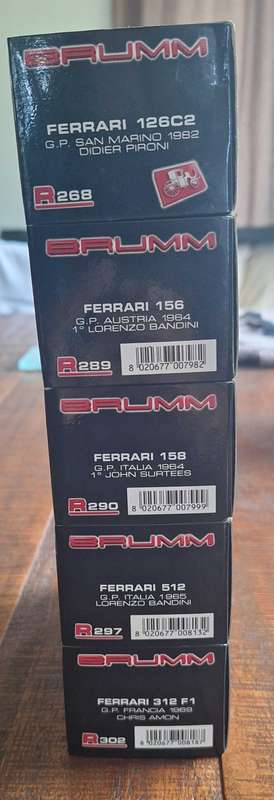 Set of 5x Brumm Ferrari Models