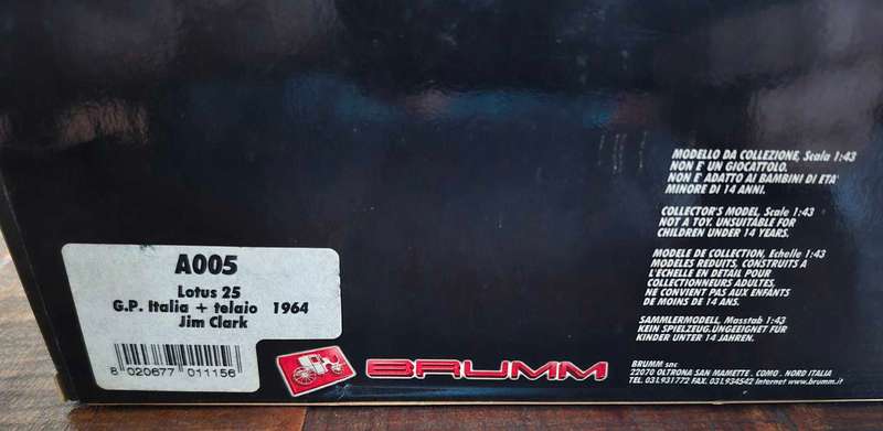Brumm A005 Anteprima Lotus Jim Clark set