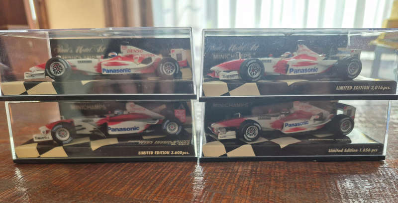 Minichamps set of 4x Toyota racing models
