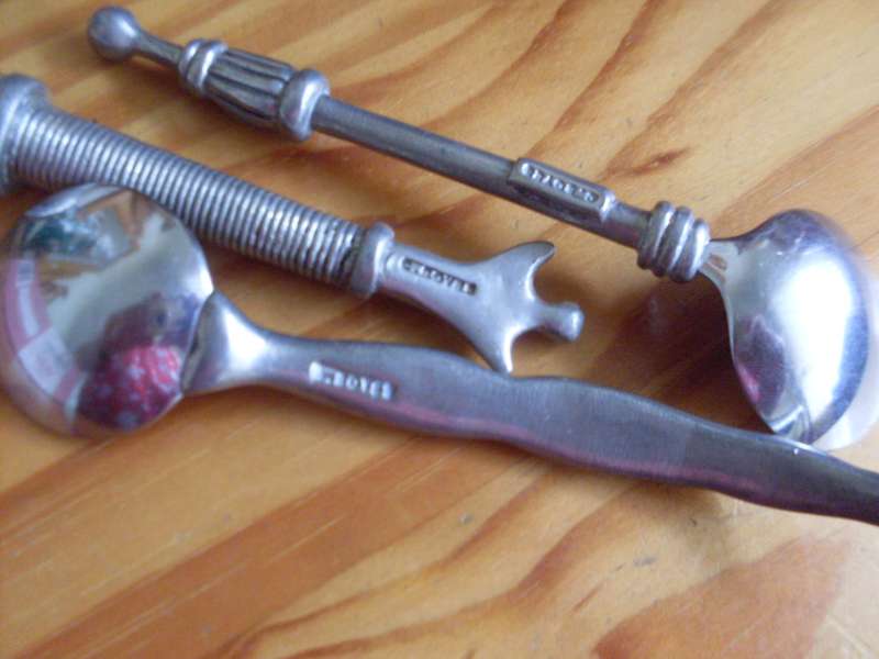 2 X  C.BOYES  SUGAR SPOONS  1 X C. BOYES BUTTER/PATE' KNIFE...ALL 3 MARKED