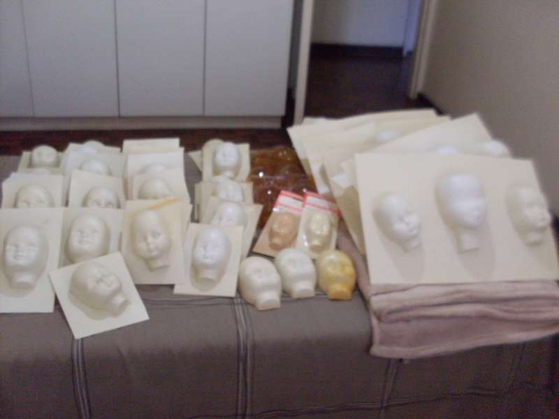 A COLLECTION OF VARIOUS PLASTIC MOLDS TO MAKE MASKS...1 BID GETS ALL