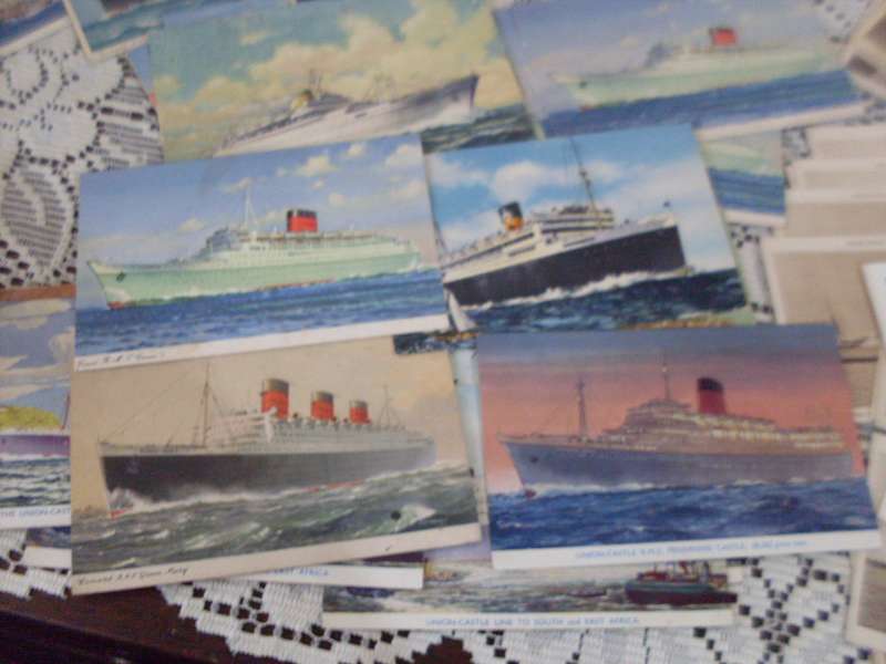 65 VARIOUS VINTAGE H.M.S.SHIPS POSTCARDS