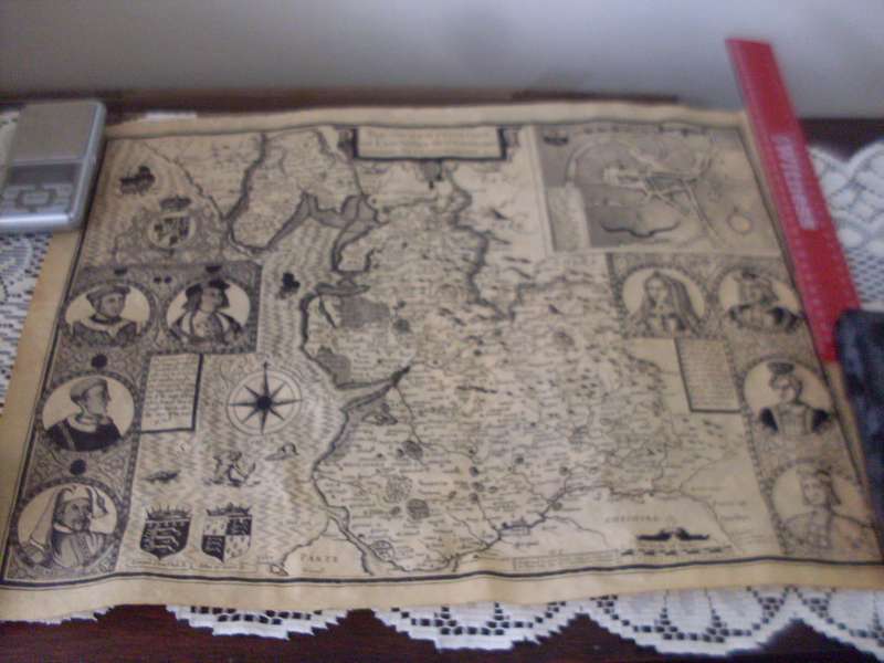 2 VINTAGE MAP REPRODUCTIONS BY THE OLD MAP CO ENGLAND