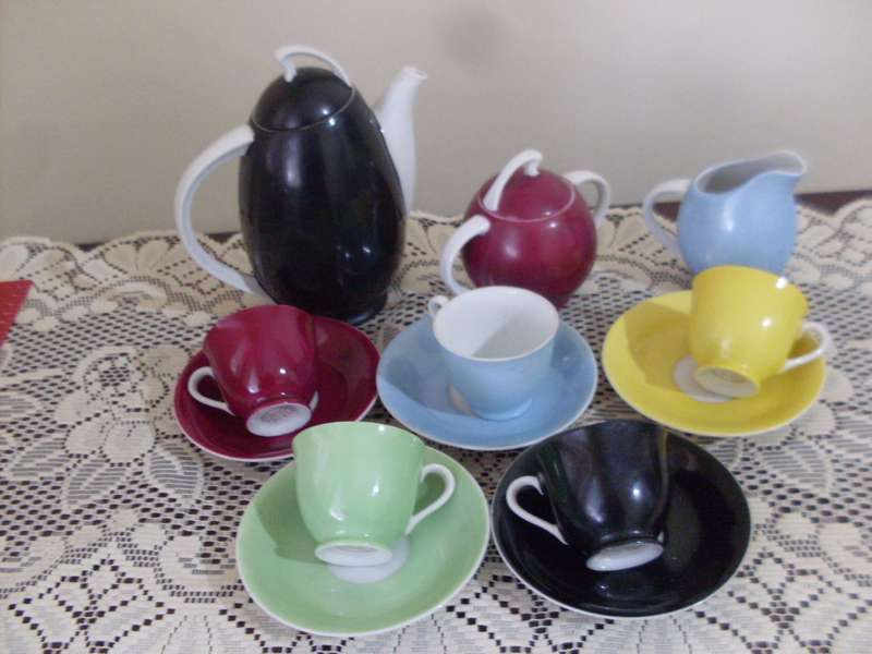 15 PIECE GLORIA FINE CHINA SMALL CUP MULTICOLOUR TEASET