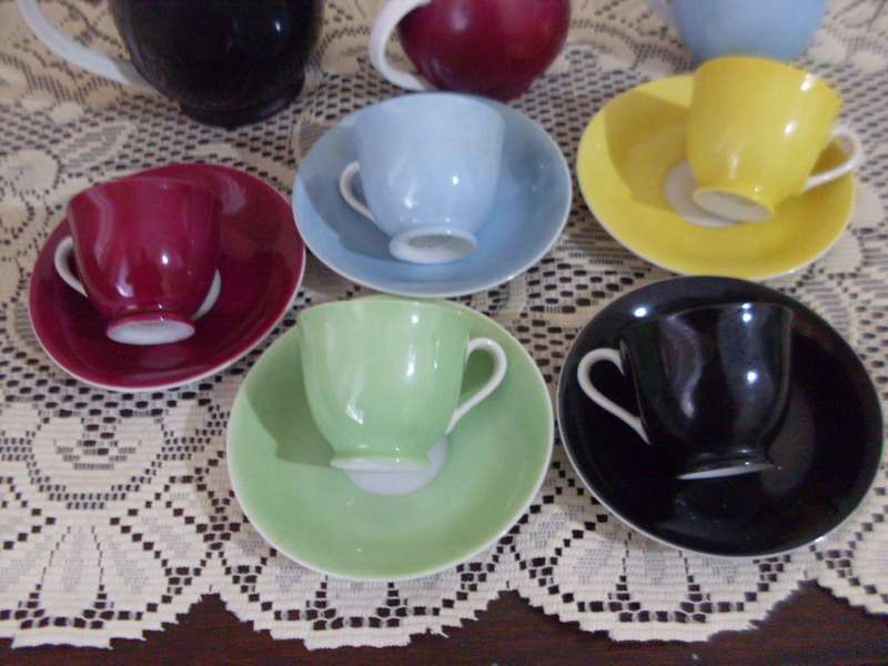 15 PIECE GLORIA FINE CHINA SMALL CUP MULTICOLOUR TEASET