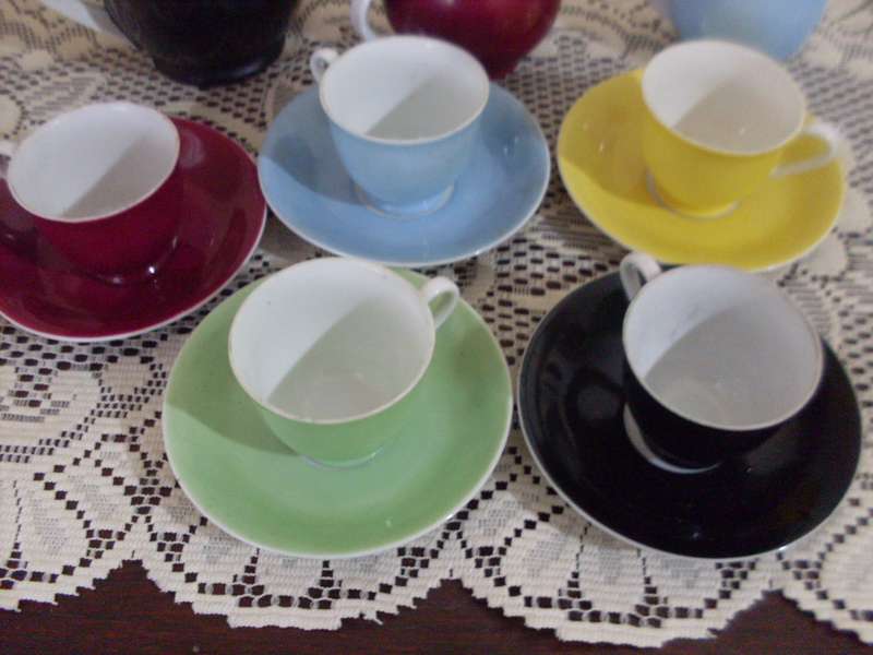 15 PIECE GLORIA FINE CHINA SMALL CUP MULTICOLOUR TEASET