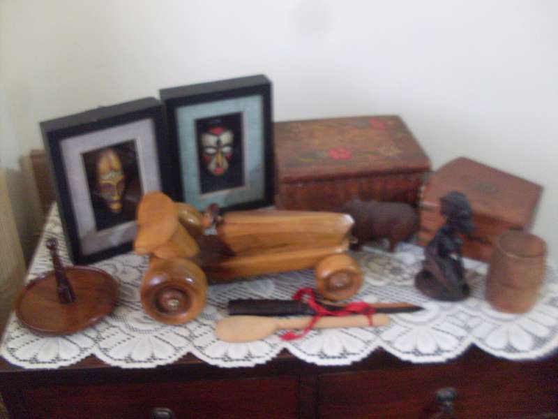 SOME WOODEN ITEMS...1 BID GETS ALL
