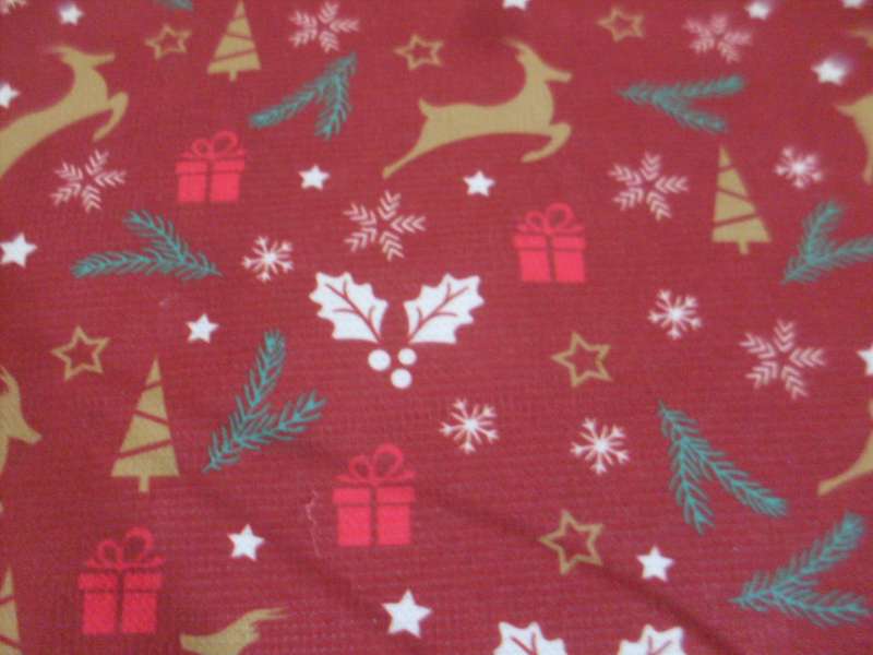 CHRISTMAS THEME SET OF 6 FABRIC PLACE MATS....NEW....SIZE 43 CM X 31 CM EACH