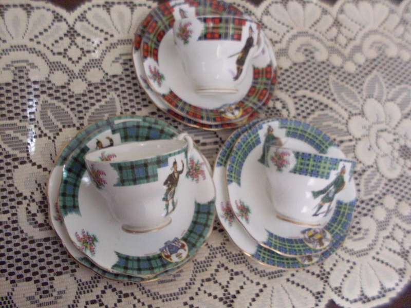 3 VINTAGE SCOTTISH CLAN TRIOS... ROYAL STANDARD BONNIE SCOTLAND