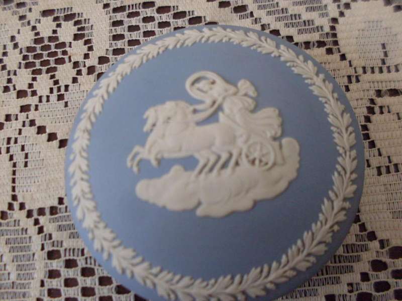 WEDGWOOD BLUE AND WHITE TRINKET BOX