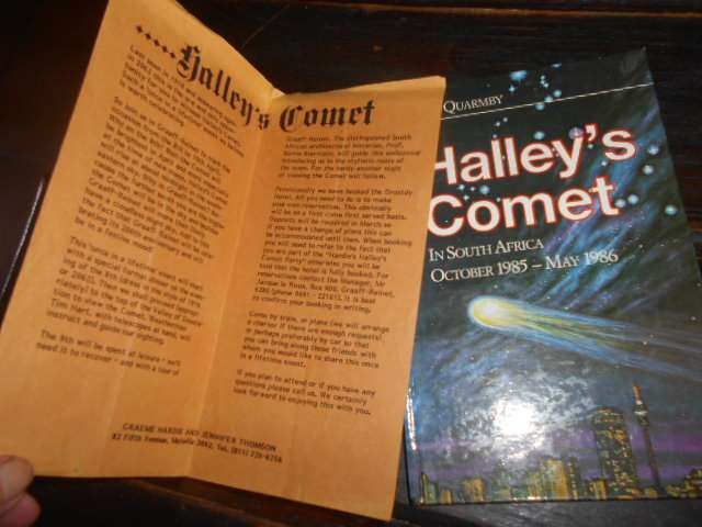 Halley's Comet South Africa, Oct 1985-May 1986 & Sasol 1ste veldgids STERREHEMEL