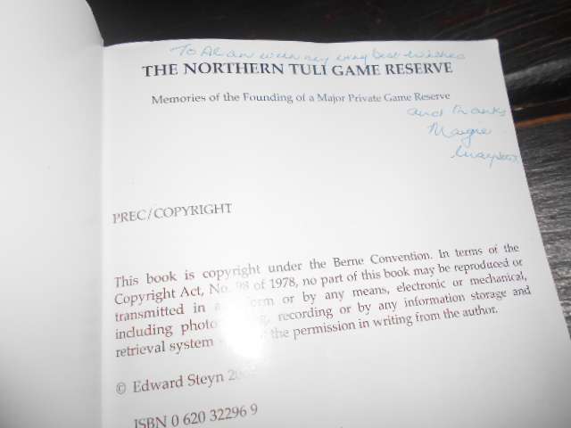 TED STEYN - NORTHERN TULI GAME RESERVE -  (Rare) Memories Private game reserve