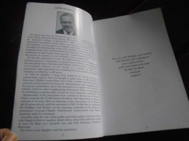 TED STEYN - NORTHERN TULI GAME RESERVE -  (Rare) Memories Private game reserve