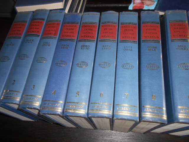 1971 ENSIKLOPEDIE WERELD - CF ALBERTYN volle stel van 10  & Indeks + 5 Supplemente