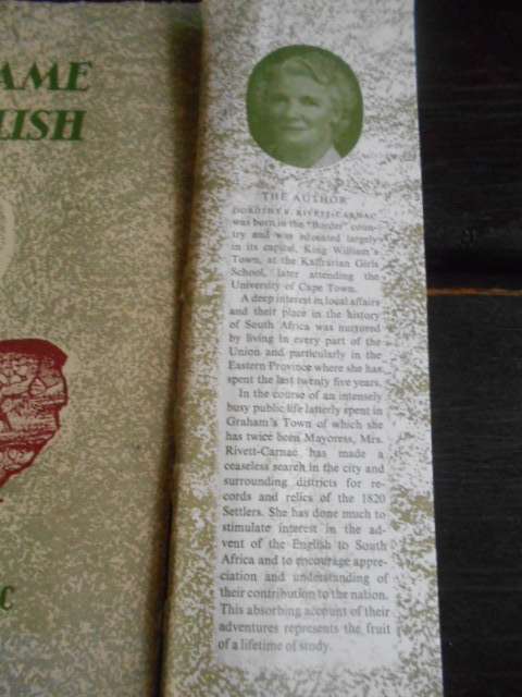 Thus came the English in 1820 - Dorothy E Rivett-Carnac - Hardcover 1961 Howard Timmins