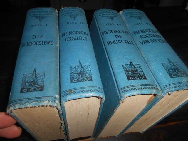 Versamelde Werke Dr. Andrew Murray,  1942 vier boeke Nas. Pers Kaapstad