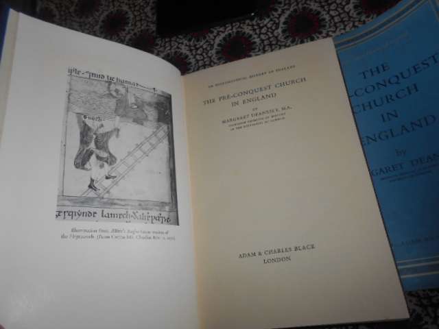 THE PRE-CONQUEST CHURCH IN ENGLAND BY MARGARET DEANESLY 1961 lONDON 1ST ED.