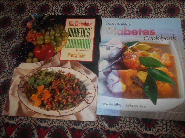2  books:  South African diabetics Amanda Jeffrey  & complete diabetics cookbooks