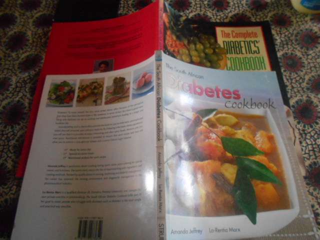 2  books:  South African diabetics Amanda Jeffrey  & complete diabetics cookbooks