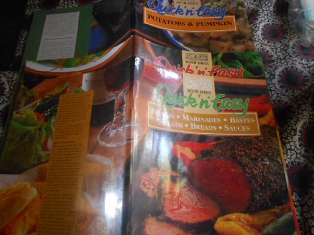 Three Quick 'N Easy South African  cookbooks casseroles , braais, potatoes & pumpkin