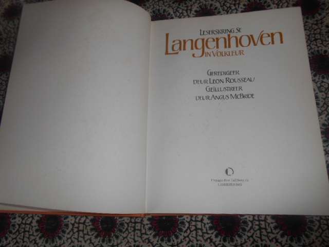 Leserskring se LANGENHOVEN - L Rousseau illus A McBride Tafelberg 1983