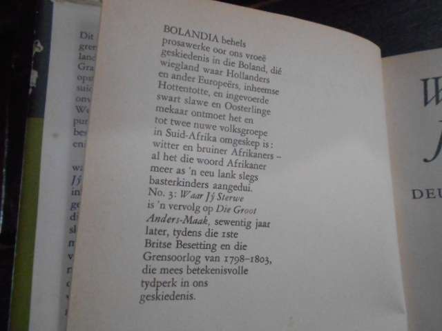 JAN RABIE - WAAR JY STERWE  - BOLANDIA 3  Human and Rousseau