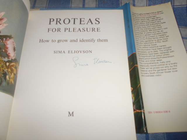 SIMA ELIOVSON - PROTEAS FOR PLEASURE illus autographed  macmillan 1976