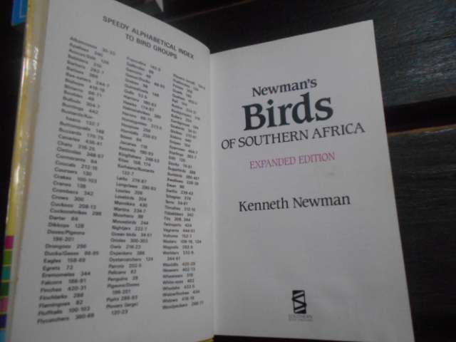 Newmans BIRDS of Southern Africa - expanded ed. colour code