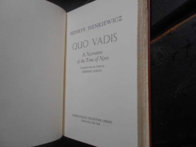 QUE VAIS -  Henryk Sienkiewicz - A narrative time of Nero - international collect library