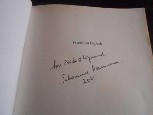 YSTERKLOU Beperk (roman) Johannes Hamman (autographed)
