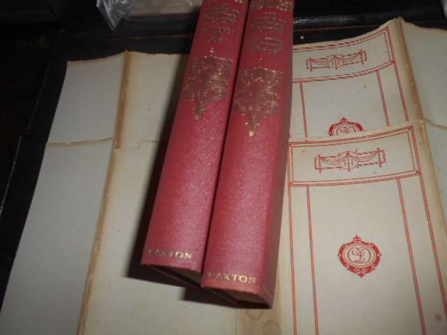 2 books  Charles Dickens -  Sketches & Hard Times sketches by Boz -  Caxton Pub books with plates