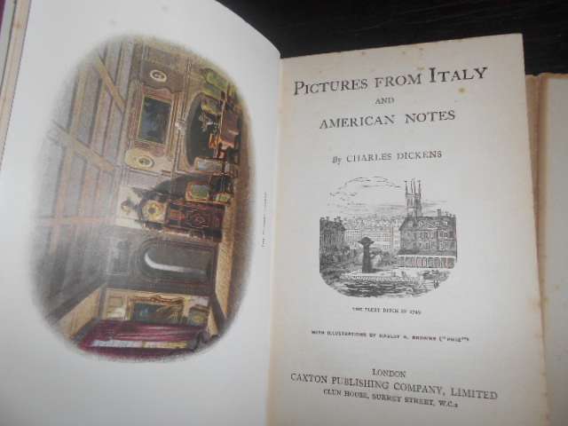 Charles Dickens -  1 volume  PICTURE FROM ITALY  -  Caxton Pub book with colour plate