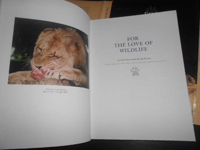 FOR THE LOVE OF WILDLIFE -  C Mercer & Beverley Pervan (autographed by Chris Mercer)