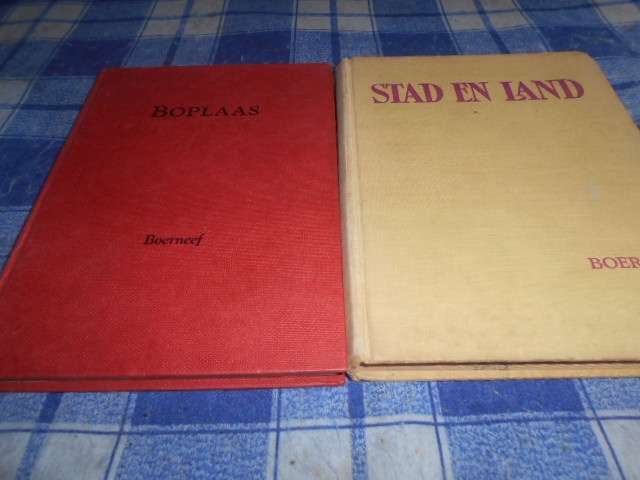 2 Boerneef boeke -  Stad en Land 1945  & Boplaas 1967 Nas Boekhandel