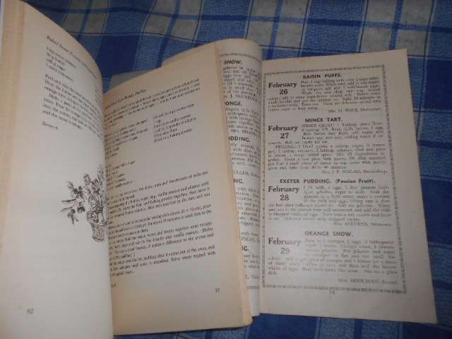 2 old cookbook softbacks - Cape Flavour Myrna Robins  & Calendar of Puddings