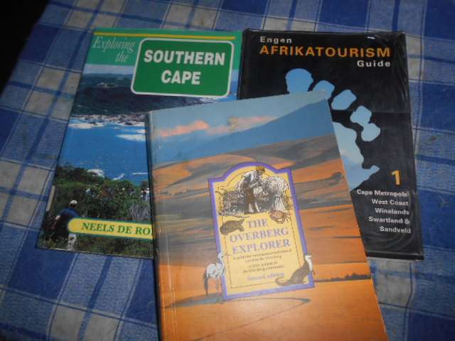 3 touist guides - 1.  Overberg Explorer  2. Engin Afrikatourism Guide 3. Southern Cape N. de Ronde
