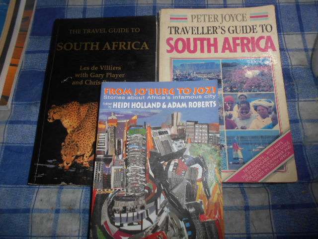 Two travel guides -  by  P Joyce &  L de villiers & stories  travel Joburg to Jozi