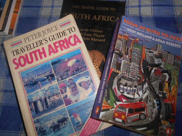 Two travel guides -  by  P Joyce &  L de villiers & stories  travel Joburg to Jozi