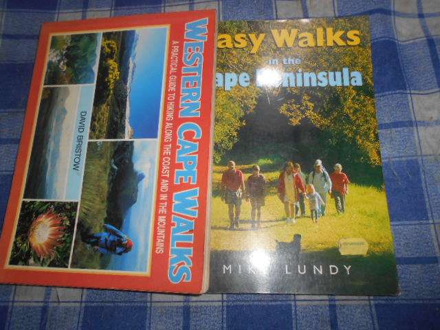 2Walks books:  1. Easy Walks in Cape Peninsula  M Lundy &  2.Western Cape Walks D Bristow