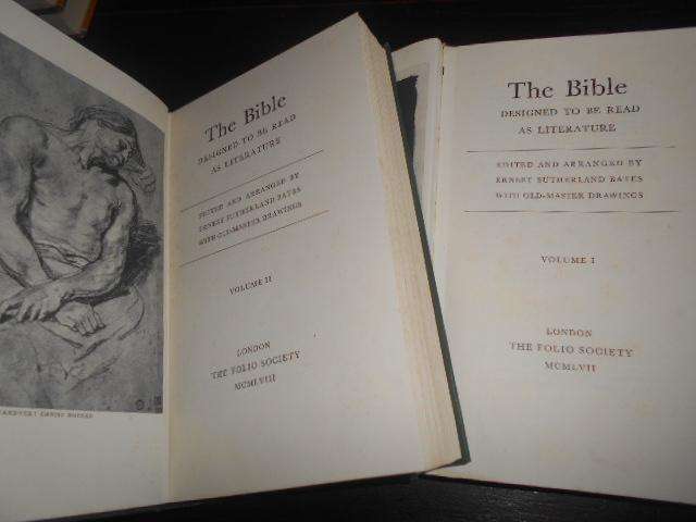 E Sutherland Bates - The Bible: Designed to be read as literature. 2 Vols Folio Soc MCMLVIII