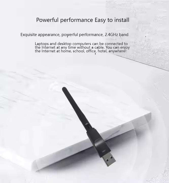 Wireless USB Adapter 150Mbps - 2.4GHz IEEE802.11b/g/n WEP WPA WPA2 WMM WMM-PS