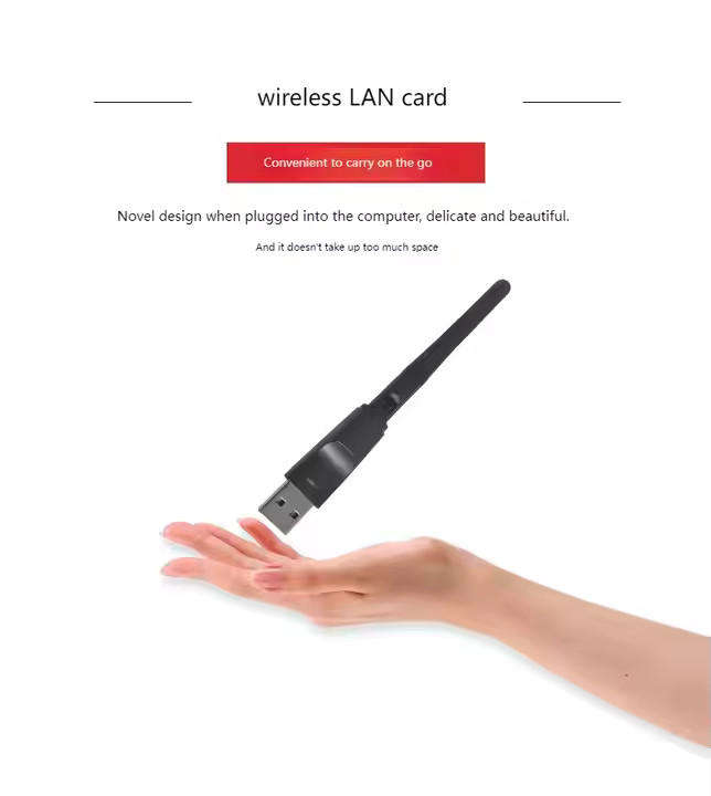 Wireless USB Adapter 150Mbps - 2.4GHz IEEE802.11b/g/n WEP WPA WPA2 WMM WMM-PS