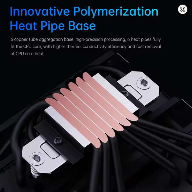 SNOWMAN MT660 - 260W, 6 Heat pipes, ARGB+PMW, CPU Cooler, Fan, Intel AMD compatibility[BLACK COLOUR]
