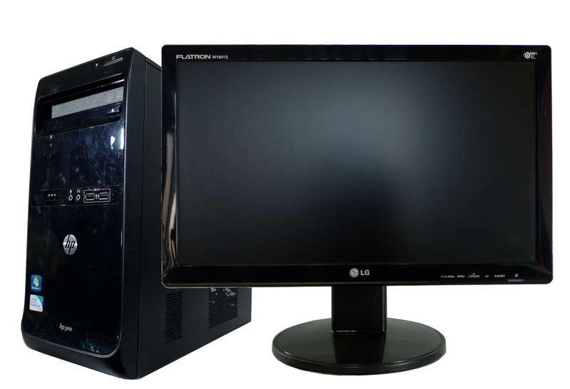 HP Pro 3400 Desktop Computer Tower  19" Monitor, Mouse and Keyboard included