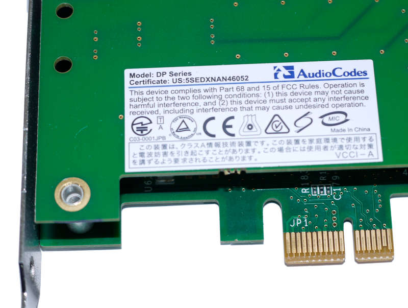 DP Series AudioCodes, SmartWORKS DP T1/E1 Passive Tap Card
