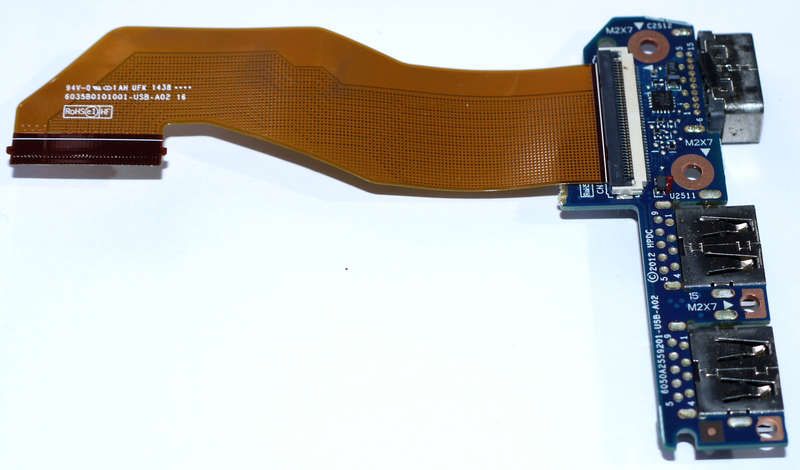 6050A2559201-USB-A02 HP EliteBook 740 840 G1 G2 ZBook 14 laptop USB VGA Jack board