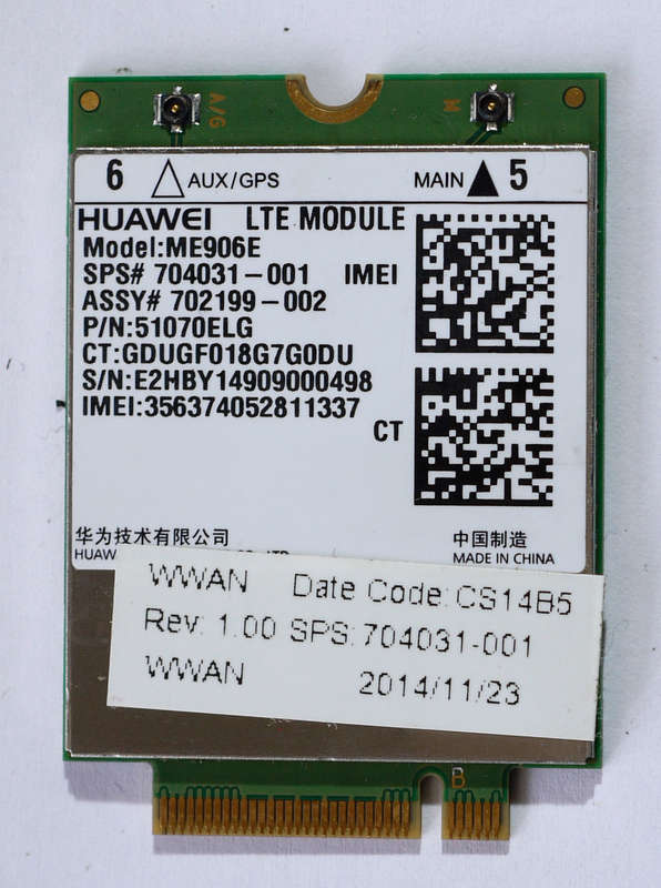 Huawei MU736 NGFF 3G WWAN Card 723895-001