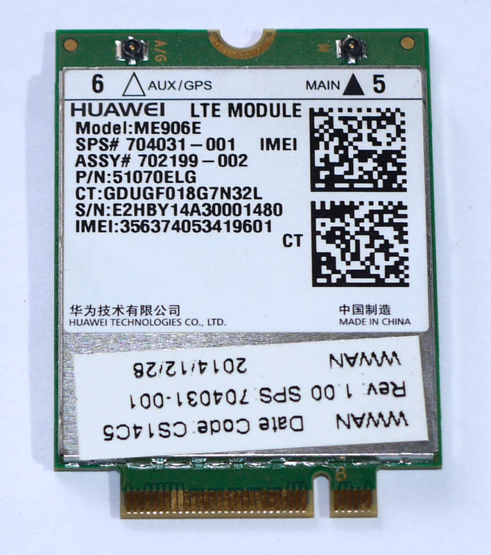 Huawei Wireless adapter ME906E NGFF 4G LTE 704031-001