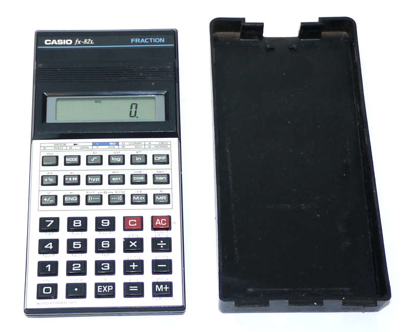 Casio fx-82L Casio Scientific Calculator Electronic Fraction Original Cover - Made in 1992