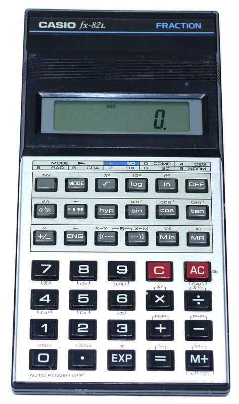 Casio fx-82L Casio Scientific Calculator Electronic Fraction Original Cover - Made in 1992